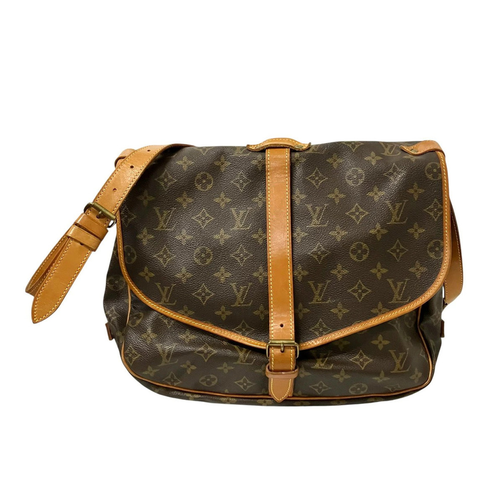 Louis Vuitton Saumur Vuitton Crossbody Bag Leather Brown